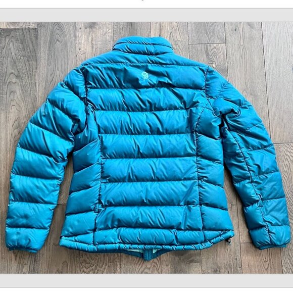 Mountain Hardwear Women's Q Shield 650 Down Puffer Jacket Size L Turquoise Coat - Picture 4 of 7